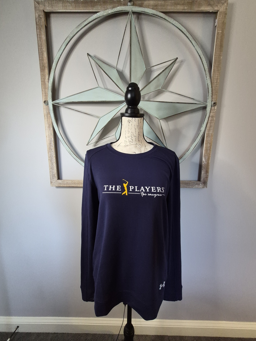 Under Armour Women's Navy The Players TPC Sawgrass Long-Sleeve Crew Sweatshirt L